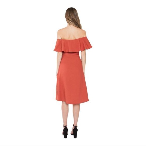 Vici/Sugar Lips Off Shoulder Ruffle Dress XS - Picture 3 of 8